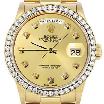 Rolex Day-Date Presidential | Model 18238 | 18K Yellow Gold | 36MM | Gold Diamond Dial