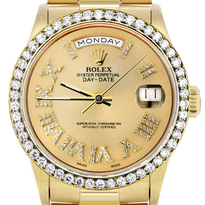 Rolex Day-Date Presidential | Model 18238 | 18K Yellow Gold | 36MM | Gold Diamond Roman Numeral