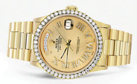 Rolex Day-Date Presidential | Model 18238 | 18K Yellow Gold | 36MM | Gold Diamond Roman Numeral