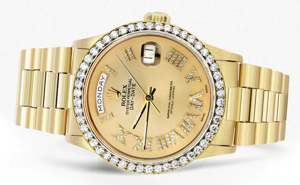 Rolex Day-Date Presidential | Model 18238 | 18K Yellow Gold | 36MM | Gold Diamond Roman Numeral