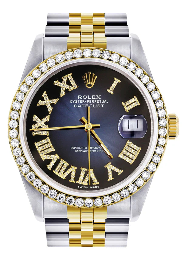 Rolex Datejust Watch 16013 for Men | 36MM | Diamond Blue Dial | Jubilee Band