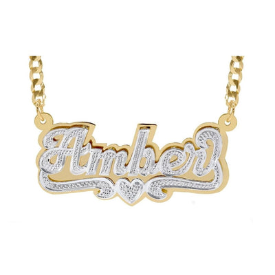 Personalized Double Nameplate | 10K/14K | Yellow Gold | Style Options Available