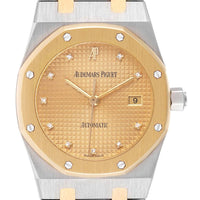 Audemars Piguet Royal Oak Steel Yellow Gold Diamond Mens Watch 15000S 33mm