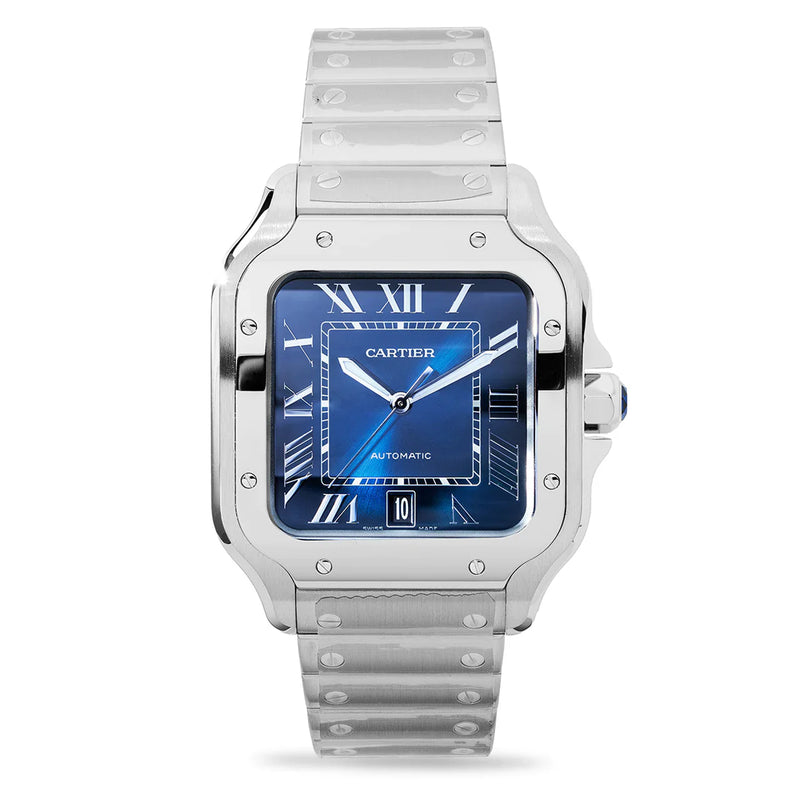 CARTIER SANTOS  | 40MM | BLUE DIAL WITH STAINLESS STEEL BRACELET