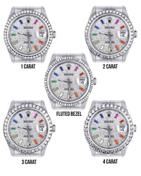 Diamond Rolex Datejust Watch 16200 | 36MM | Diamond Color Baguettes Dial | Stainless Steel | Jubilee Band