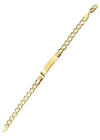 Hollow ID Cuban Bracelet 10K/14K Yellow Gold