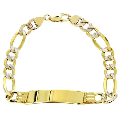 Hollow id pave figaro bracelet