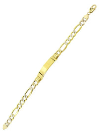 Hollow yellow figaro bracelet