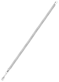 Hollow Diamond Cut Franco Bracelet 10K/14K - White Gold