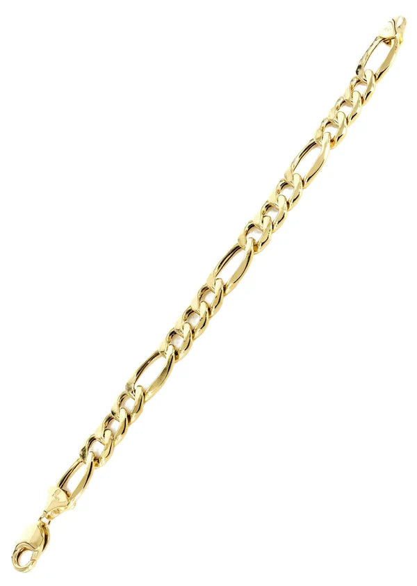 Hollow yellow figaro bracelet