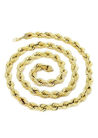 hollow yellow rope chain