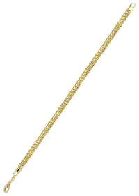 hollow yellow white pave franco bracele