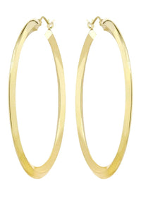 10K Gold Hoop Earrings | Customizable Size