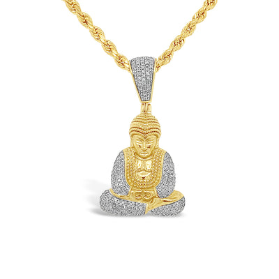 Pendant Buddha - Diamond Yellow Gold  | 1.77 CTW | 10K