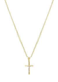10K Gold Crucifix / Cross Necklace For Men | 3.1 Grams