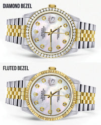 Rolex Datejust Watch 16013 for Men | 36MM | Diamond White Mother of Pearl Dial | Jubilee Band