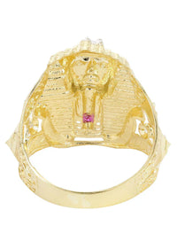Mens Pharoah #2 Ring | 10K Solid Yellow Gold