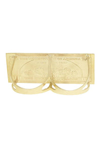 Mens $100 Dollor Bill Ring | 10K Solid Yellow Gold