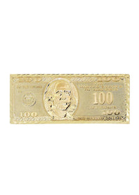 Mens $100 Dollor Bill Ring | 10K Solid Yellow Gold
