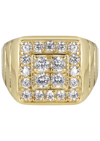 Mens Pinky Ring | 10K Solid Yellow Gold | Style #10