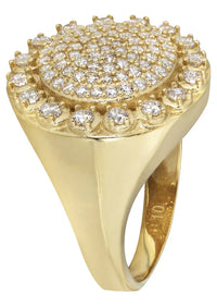 Mens Pinky Ring | 10K Solid Yellow Gold | Style #2