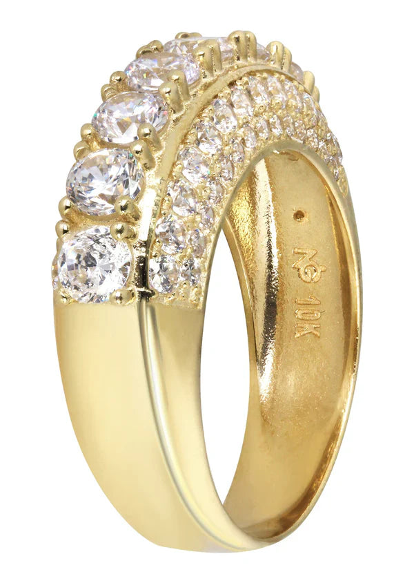 Mens Wedding Band Pinky Ring | 10K Solid Yellow Gold