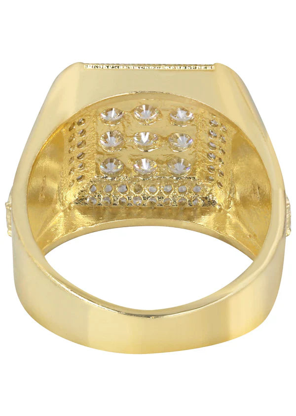 Mens Pinky Ring | 10K Solid Yellow Gold | Style #4