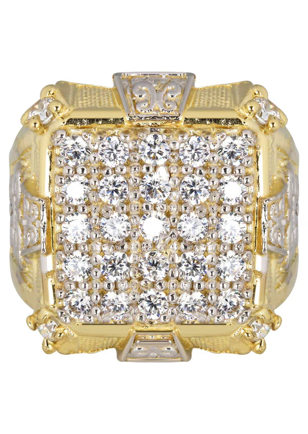 Mens Pinky Ring | 10K Solid Yellow Gold | Style #6