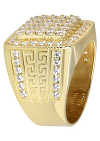 Mens Pinky Ring | 10K Solid Yellow Gold | Style #8