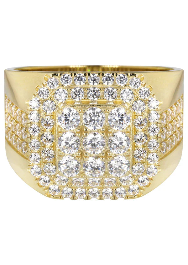 Mens Pinky Ring | 10K Solid Yellow Gold | Style #9
