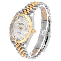 Rolex Oyster Perpetual Datejust Watch 126333 for Mens | 41MM | Yellow Gold Silver Dial - Steel