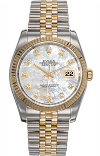 Rolex Datejust 116233 Watch for Men | 36MM | MOP Diamond | Champagne Dial - Steel