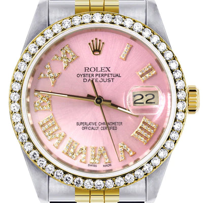 Rolex Datejust Watch 16013 | 36MM | Diamond Pink Dial | Jubilee Band