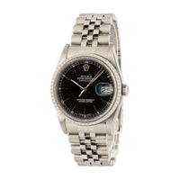 Rolex Datejust Watch 16220 for Men | 36MM | Black Dial | Stainless Steel | Jubilee Band